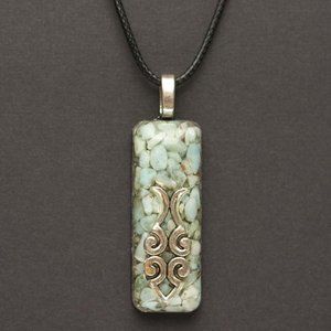 Larimar Orgonite Pendant